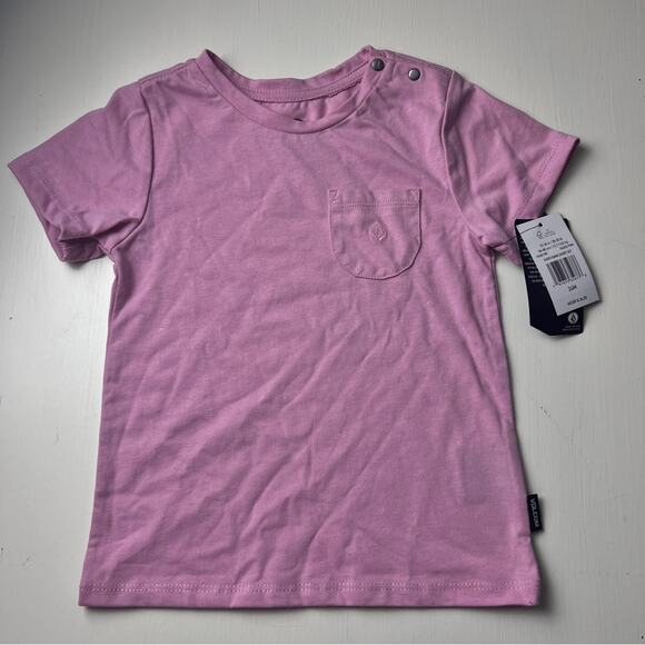 Volcom Kid’s Faded Pink Swim Short Sleeve and Short Set Sz 24 M NWT - Picture 3 of 11
